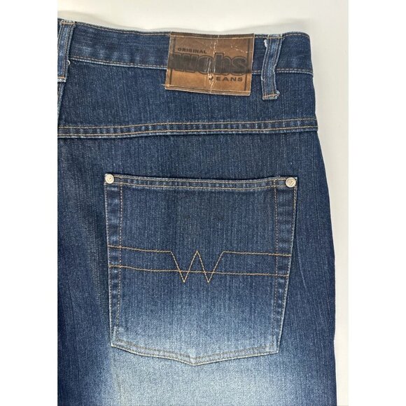 Vintage Webs Shorts Mens 38 Blue Denim Jorts Wide Leg Baggy Hip Hop Skater 90s - Picture 10 of 13